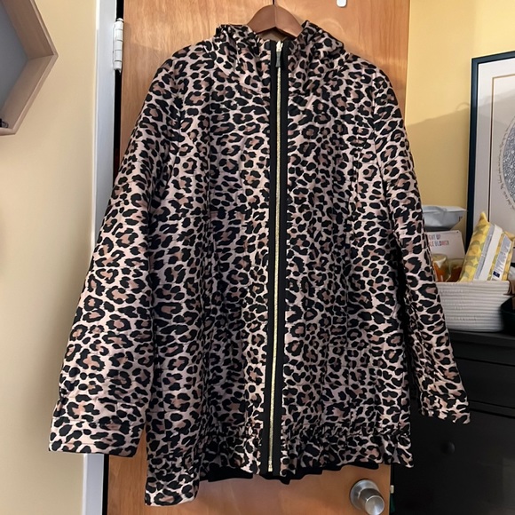 ♠︎ Kate Spade black/leopard reversible jacket - Picture 2 of 8